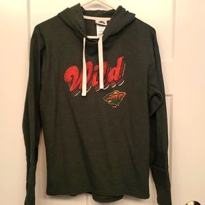 NHL Minnesota Wild Fanatics Hockey Women's Hooded Sweatshirt Sz Medium 8-10